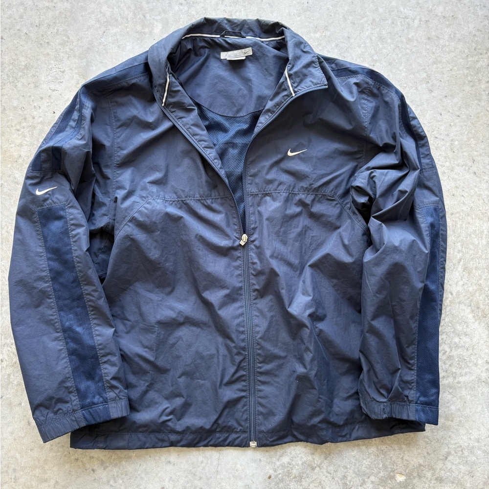 Nike Blue Windbreaker Lightweight Water-Resistant Jacket